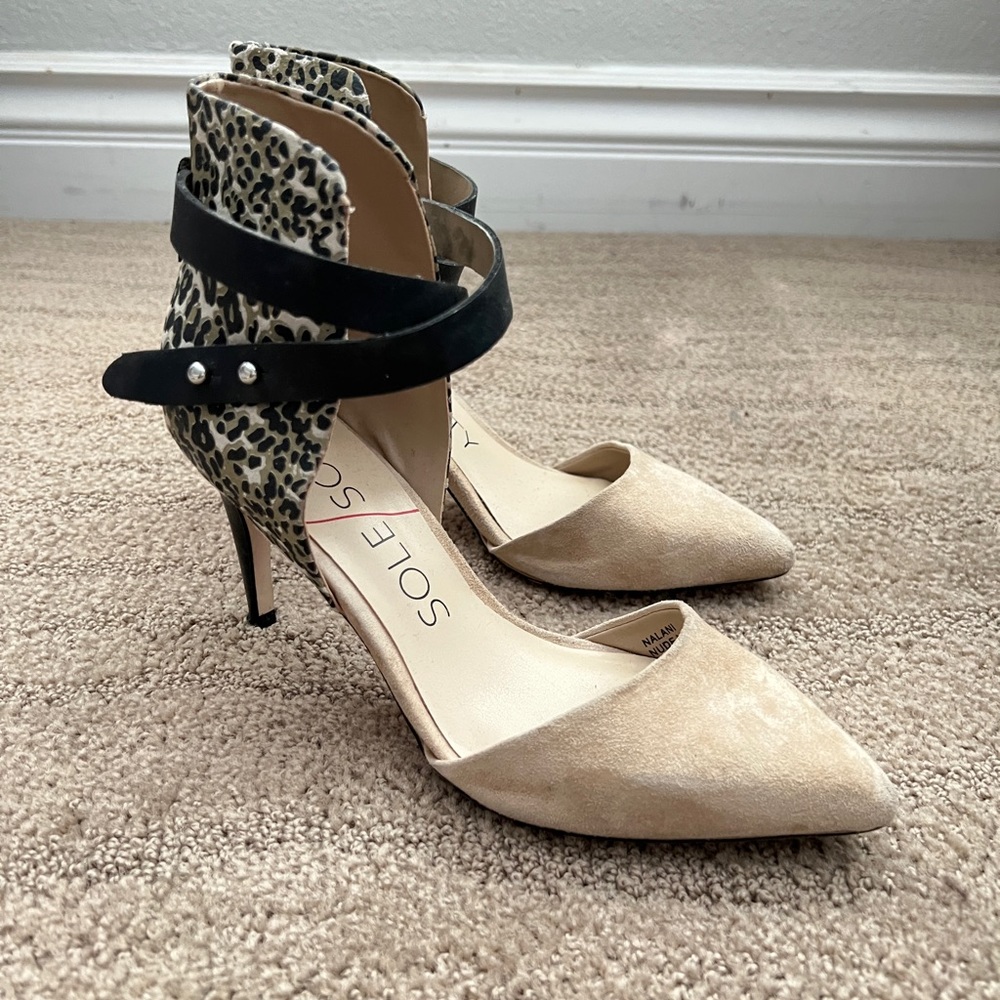 Sole Society pumps with ankle strap